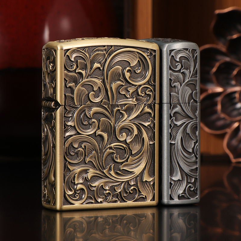ZORRO佐罗五面盔甲浮雕唐草煤油防风打火机送男朋友生日礼物礼品