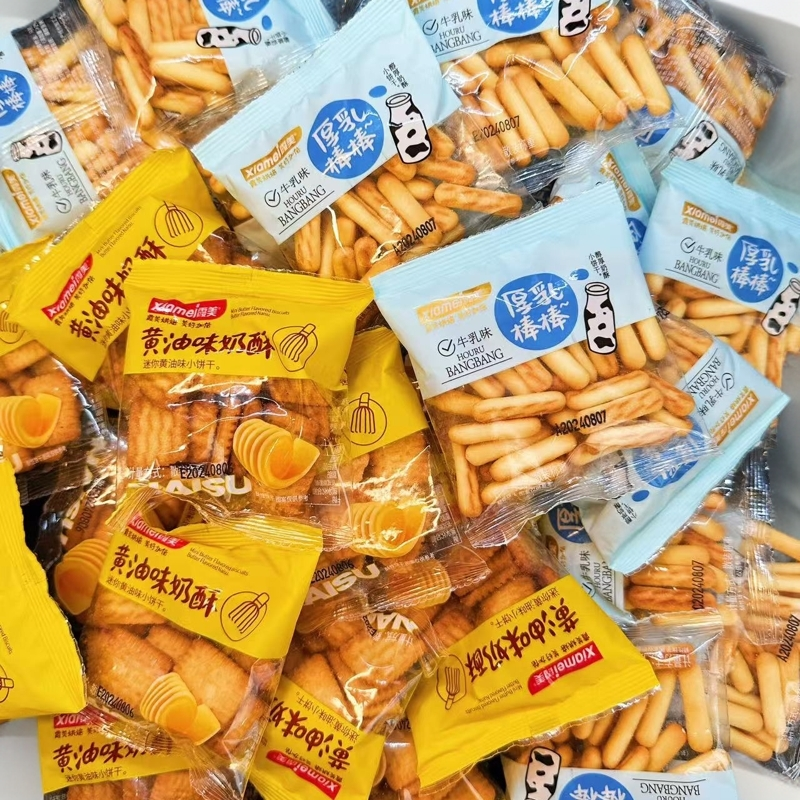 【混装15包】霞美厚乳棒棒饼干黄油味奶酥小饼干办公室零食休闲食品