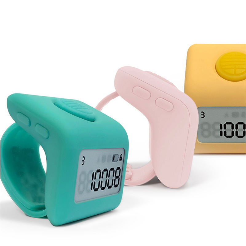 万物三千小千计时尚计数器计数器迷你记数器可充电夜光9通道