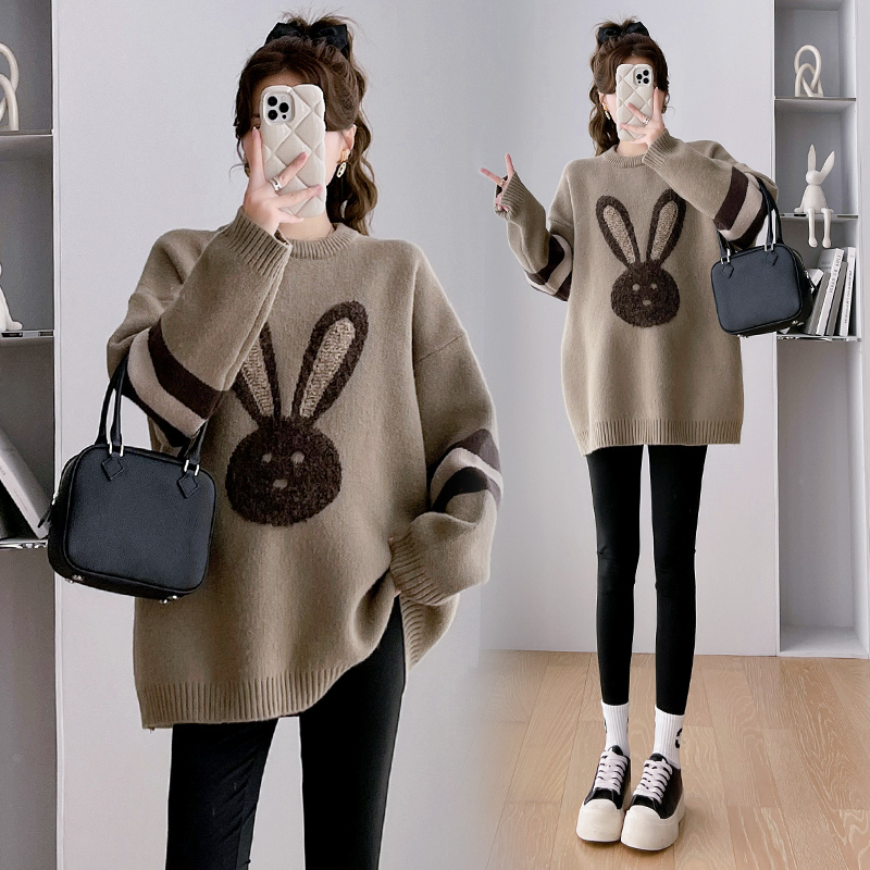 孕妇上衣秋冬季保暖孕妇加厚孕妇毛衣时尚洋气孕晚期百搭打底衫潮