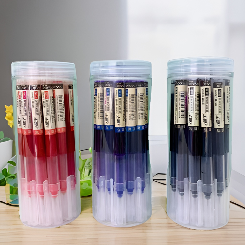 直液式走珠笔0.5mm中性笔学生用速干笔碳素笔水性笔直液笔签字笔.