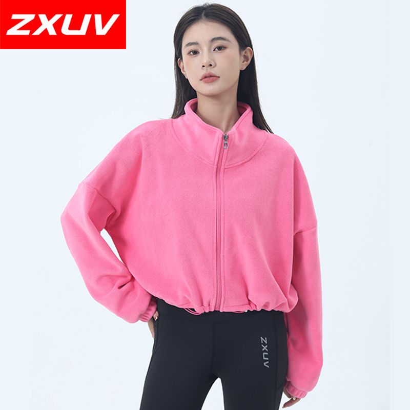 ZXUV7107秋冬运动外套双面绒保暖加高领防风保暖下摆可调节锁温