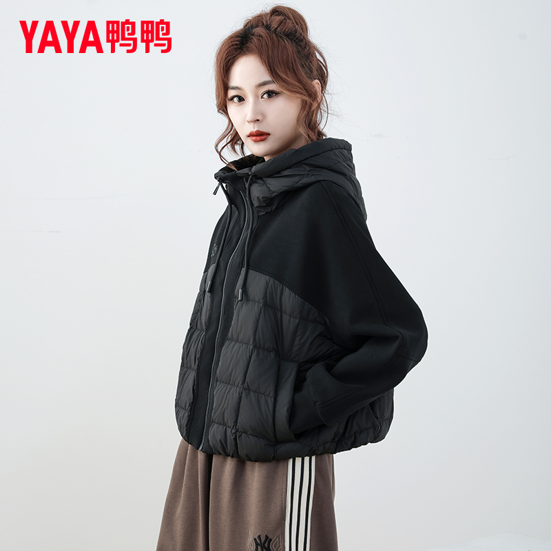 YAYA/鸭鸭羽绒服女冬季新款韩版时尚宽松显瘦百搭连帽保暖外套