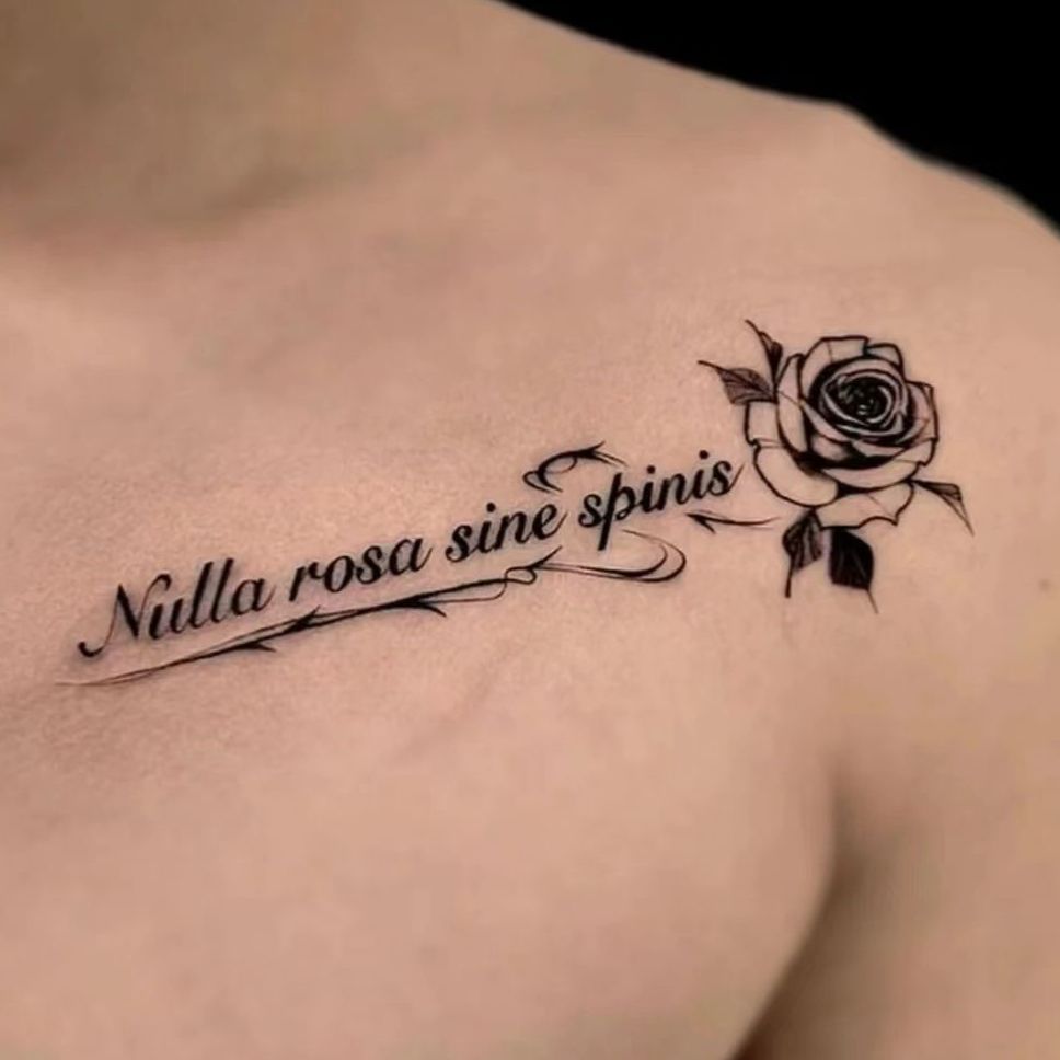 无荆玫瑰 草本果汁纹身贴帅气逼真防水不反光半永久持久纹身贴