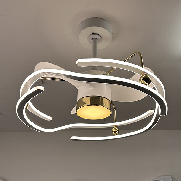 餐厅吊扇灯变频风扇灯正反转家用一体新款轻奢卧室简约LED节能亮