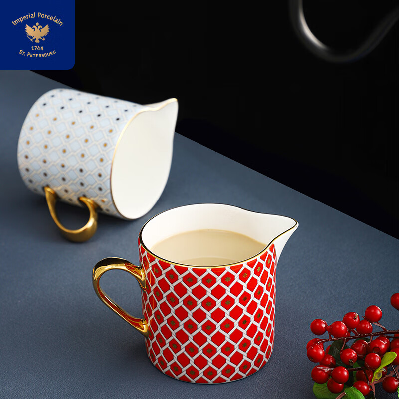 Lomonosov俄皇咖啡具STAR系列奶罐意式浓缩咖啡杯轻奢陶瓷dr