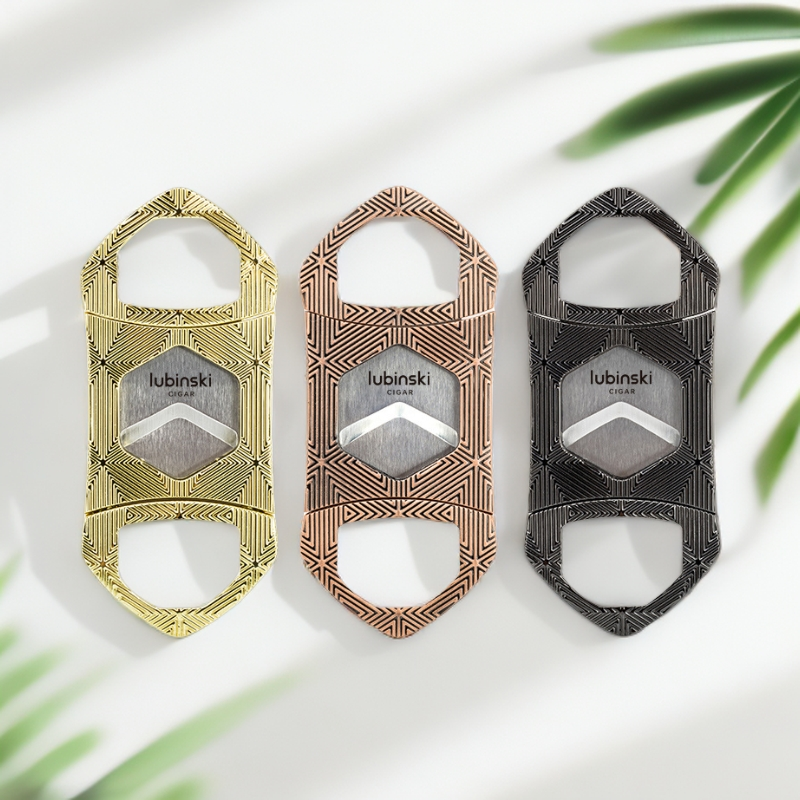 便携雪茄剪锌合金双刃不锈钢刀片锋利顺滑耐用断头台剪烟器礼盒装