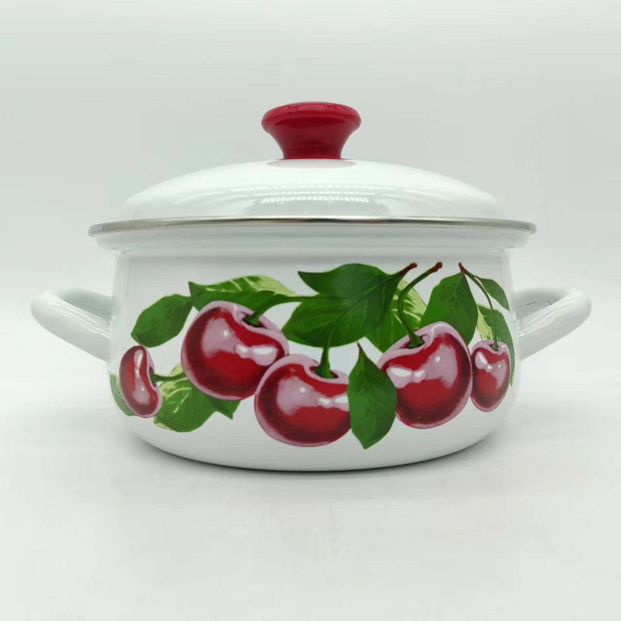 俄罗斯原装进口怀旧复古1.5升球形搪瓷锅 泡面锅 单身锅