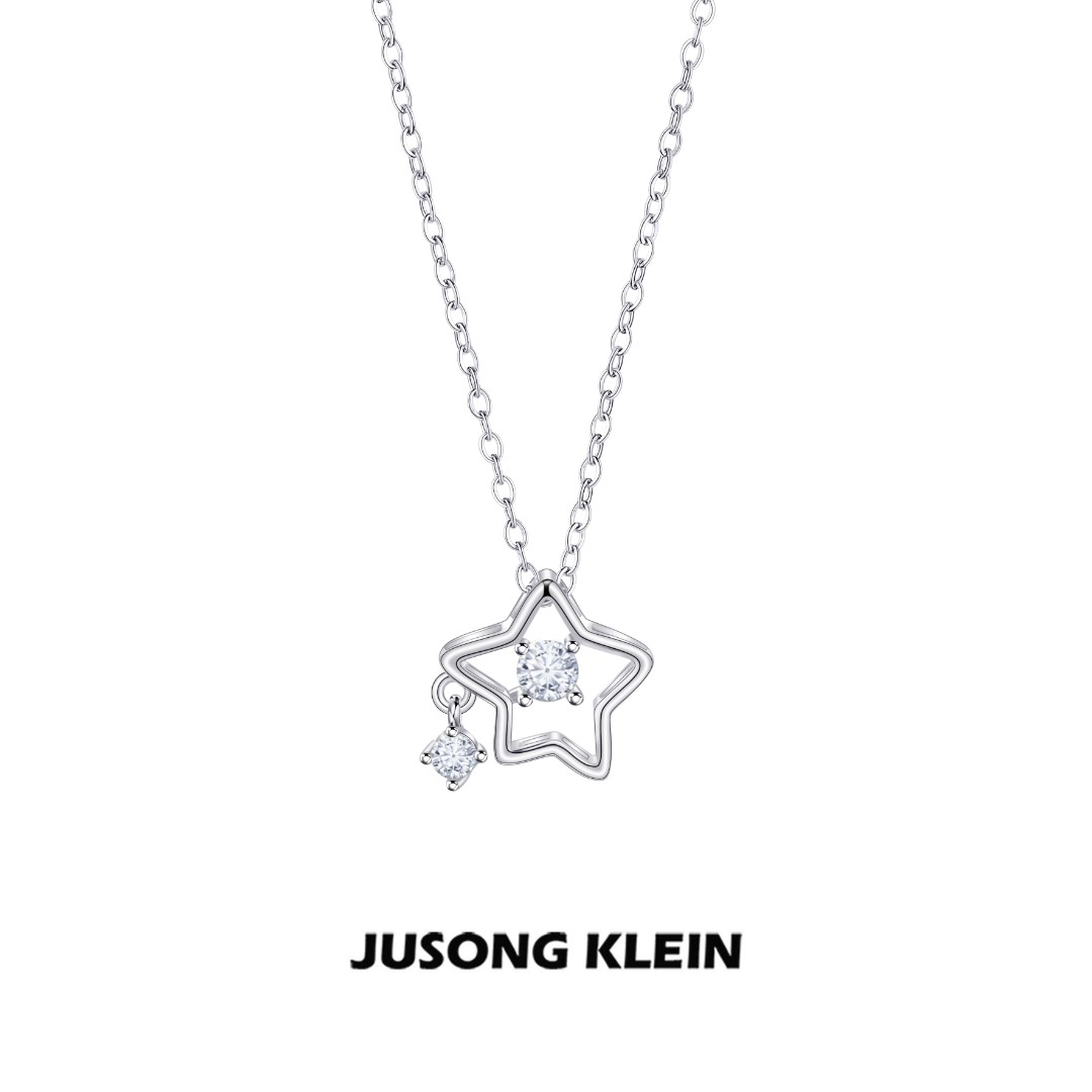 Jusong klein 钛钢项链 五角星项链女轻奢简约设计感星星锁骨链