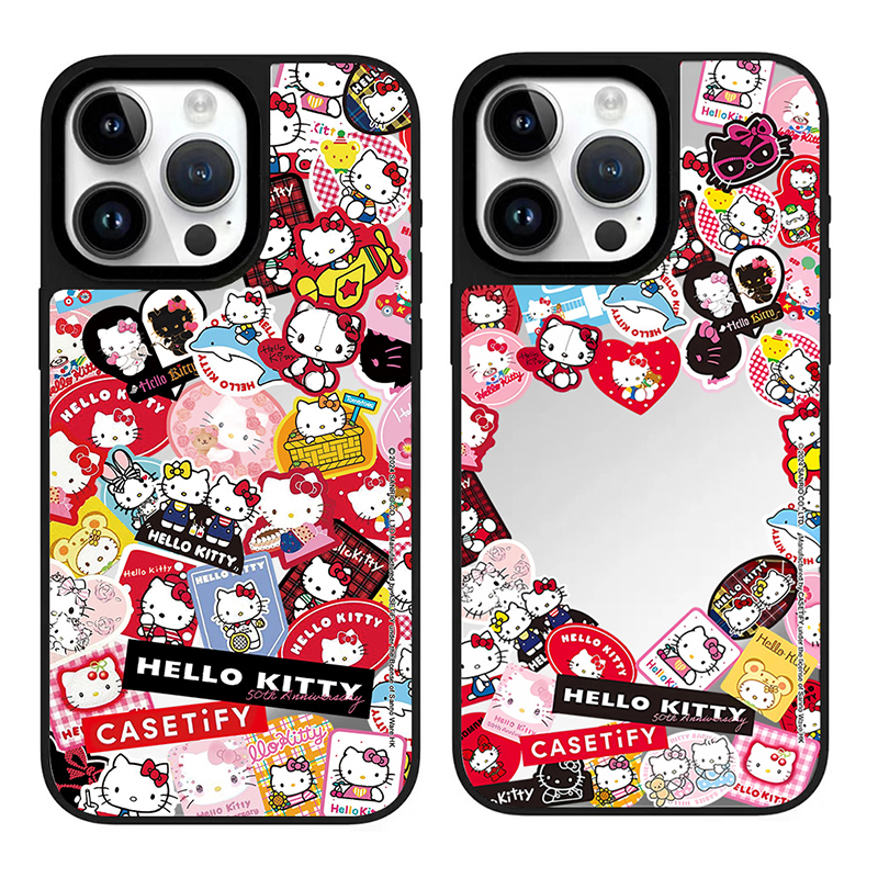 HelloKitty凯蒂猫50周年庆KT猫糖果贴纸苹果16promax手机壳适用15
