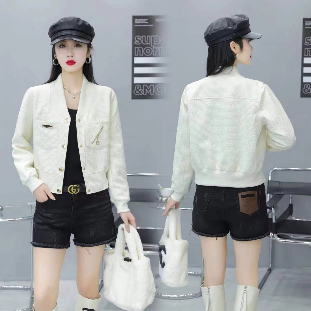 时尚百搭短外套6223（清仓捡漏）