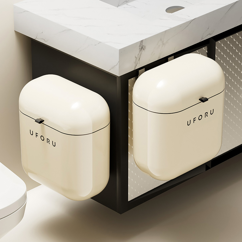 厨房垃圾桶挂式家用2025新款卫生间厕所壁挂带盖子厨余专用收纳桶