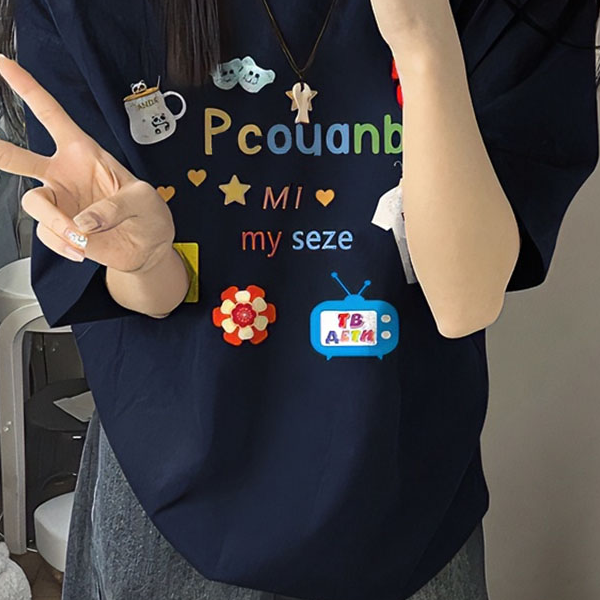 夏季ins潮牌高档美式oversize胖mm宽松重磅100％纯棉短袖t恤套头