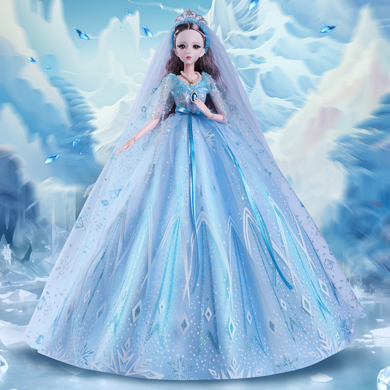 60厘米高定爱莎公主洋娃娃2025新款女孩玩具礼物礼盒装
