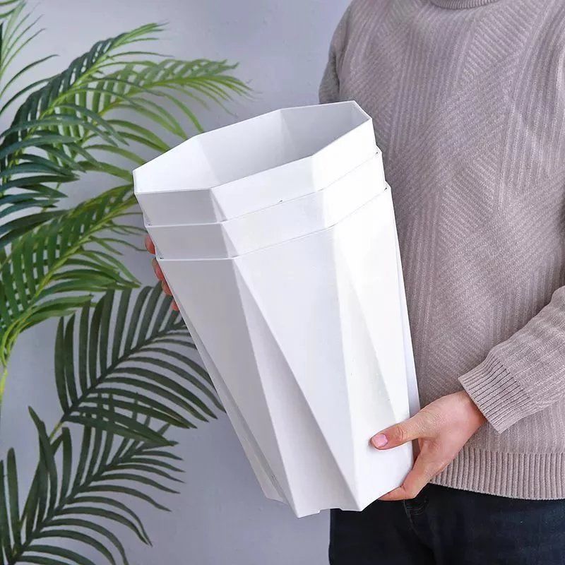 花盆家用塑料加厚盆栽天堂鸟发财树龟背竹客厅大号钻石盆白色花盆