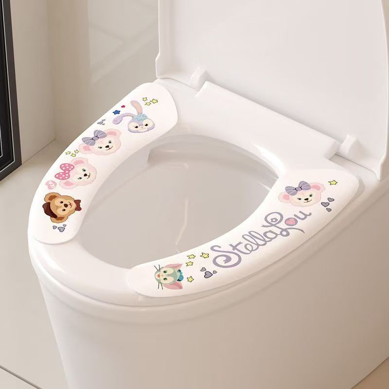 马桶坐垫家用马桶贴坐便器垫圈粘贴式坐便垫套防水夏春秋冬季yw