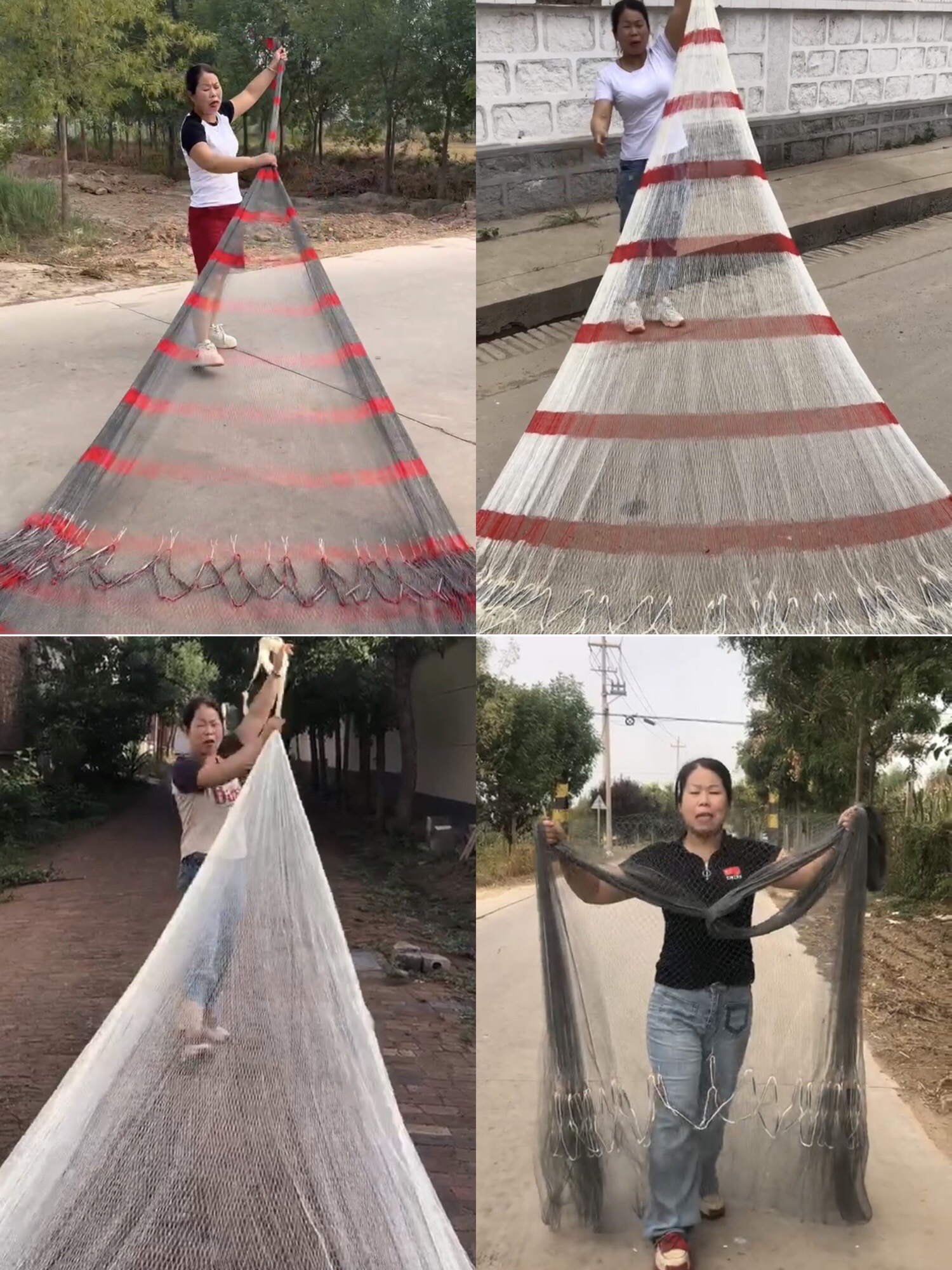 大力马线，三指网眼，吊好兜三米半，直径5.3米，重7.5斤双扣，七