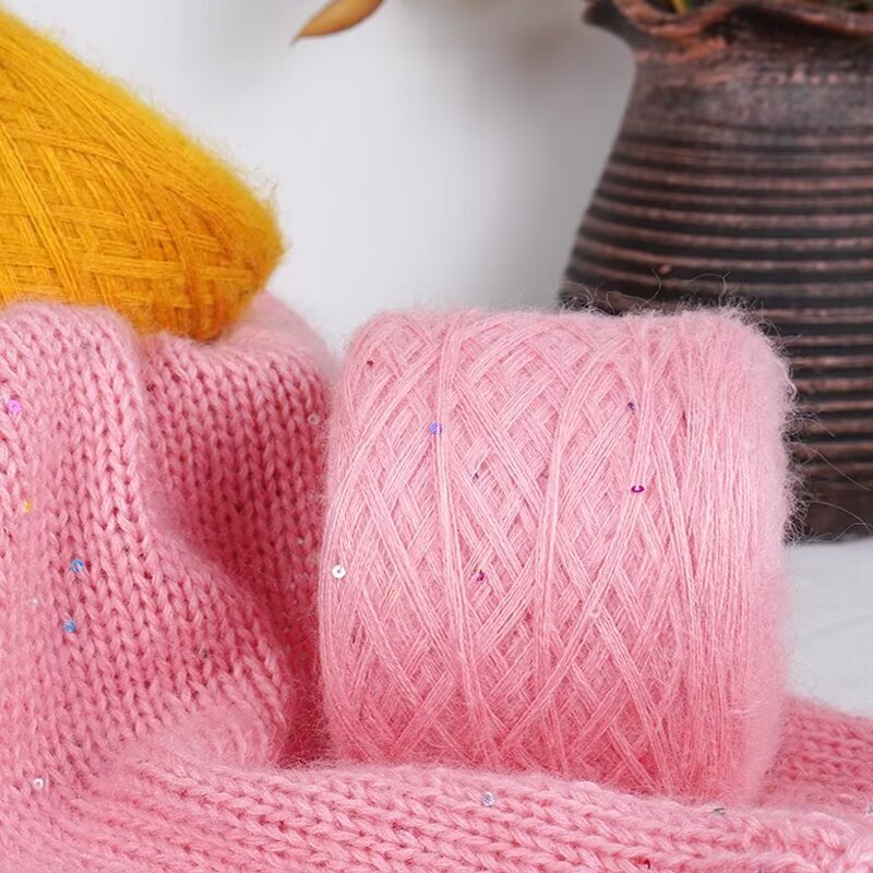 【素雅亮片羊毛Mohair】手工编织DIY围巾帽子毛衣亲肤柔软厂家直销