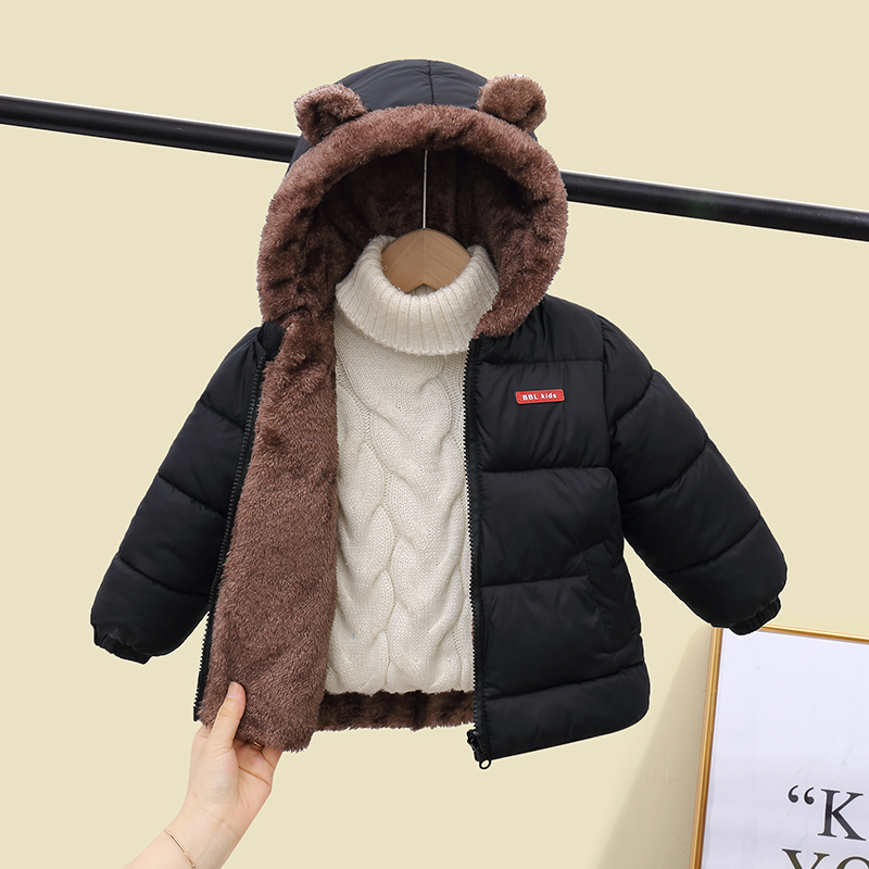 冬装特价儿童两面穿棉服加绒加厚宝宝棉衣冬季男童女童洋气棉袄潮