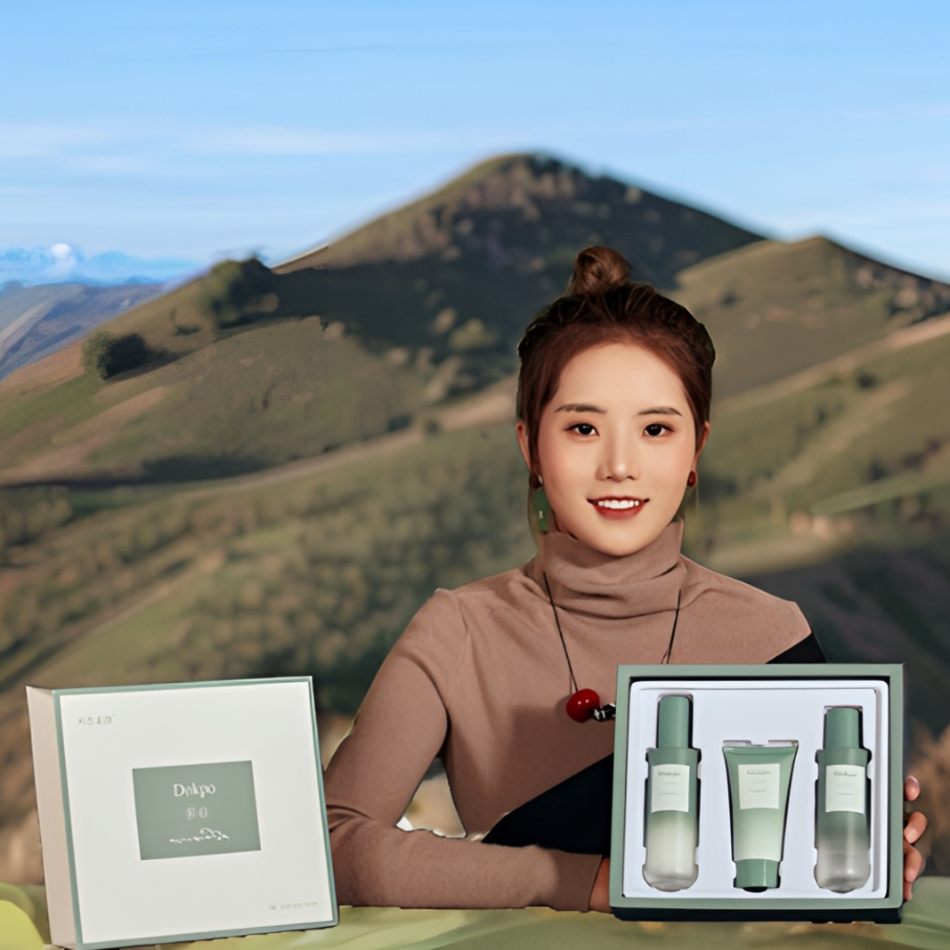 植萃Dokpo秋思夏静莹润清爽水乳套装（从那曲发货）植萃套盒护肤