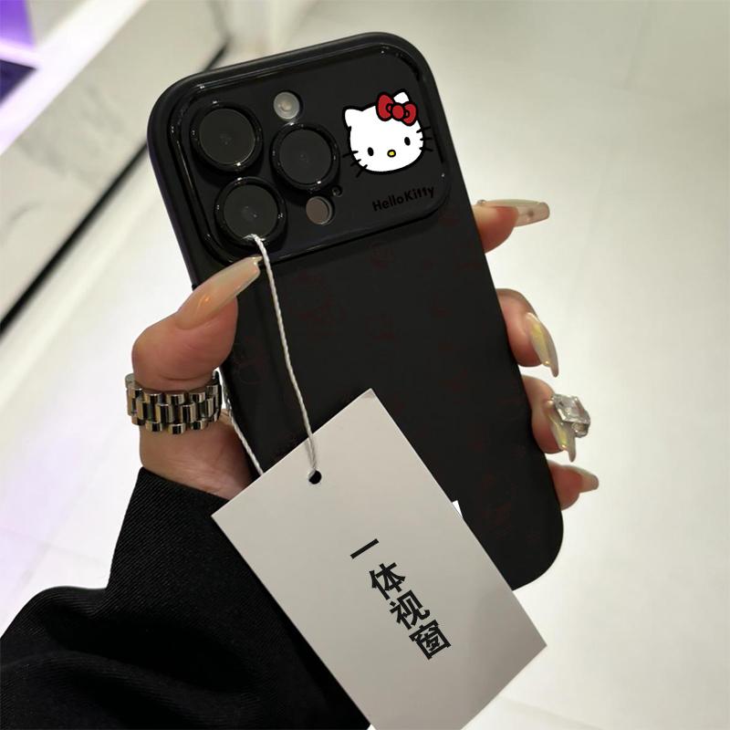 少女雪人凯蒂猫适用苹果13个性手机壳iPhone15硅胶14promax全包12