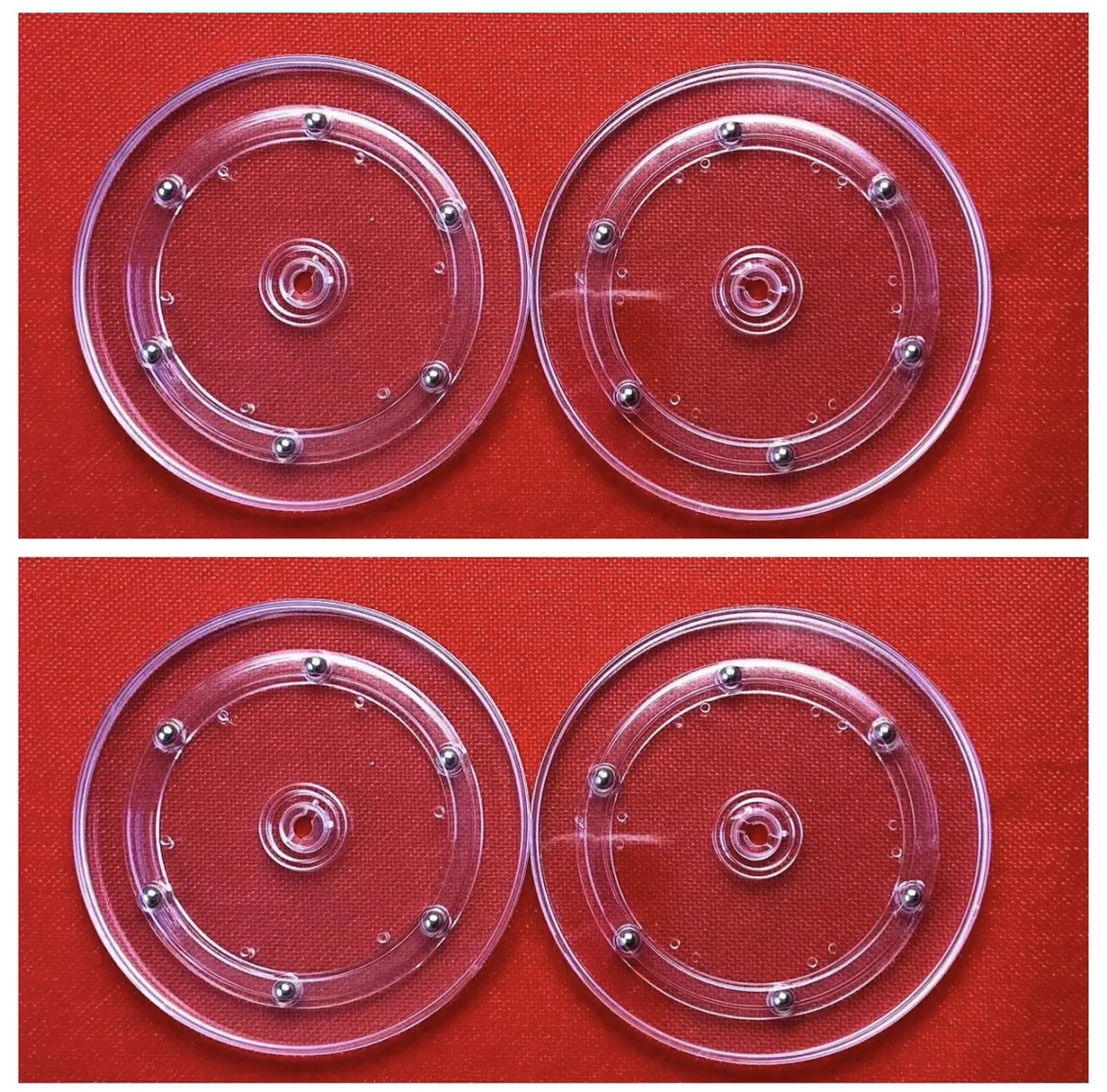 L李亚克力透明转盘手工diy桌面收纳筐底座转盘摆放陈列