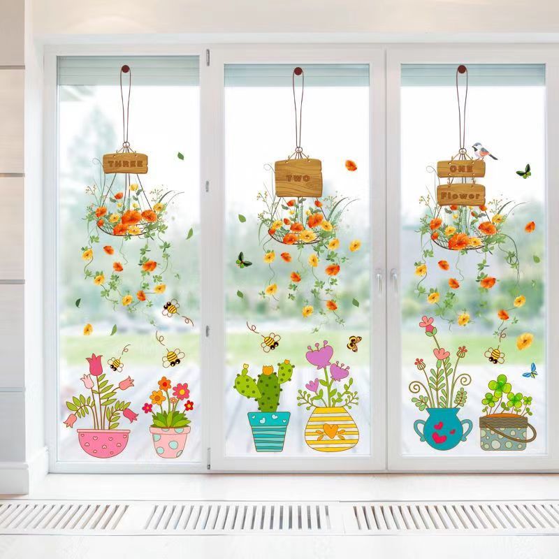 玻璃贴纸窗贴窗花纸装饰小清新小学教室班级文化布置窗户卡通墙贴