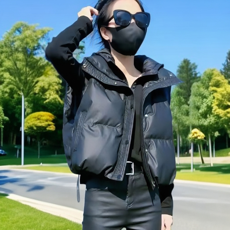 秋冬新款女士马甲短款时尚休闲保暖立领外套