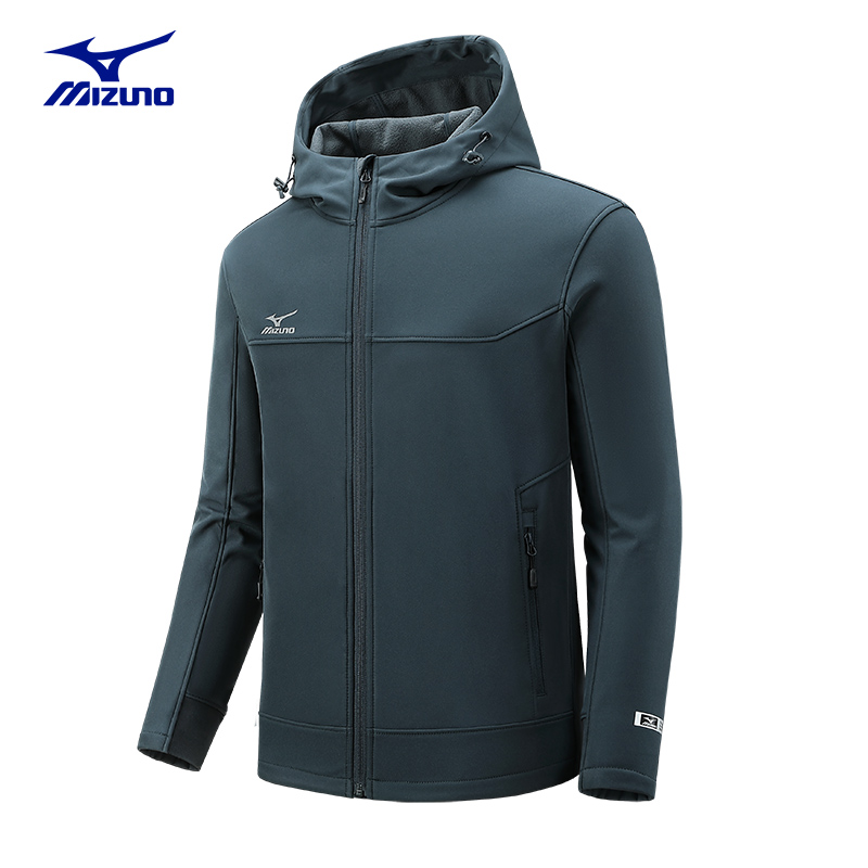 Mizuno/美津浓冲锋软壳衣外套男女秋冬季防水加绒户外休闲登山服