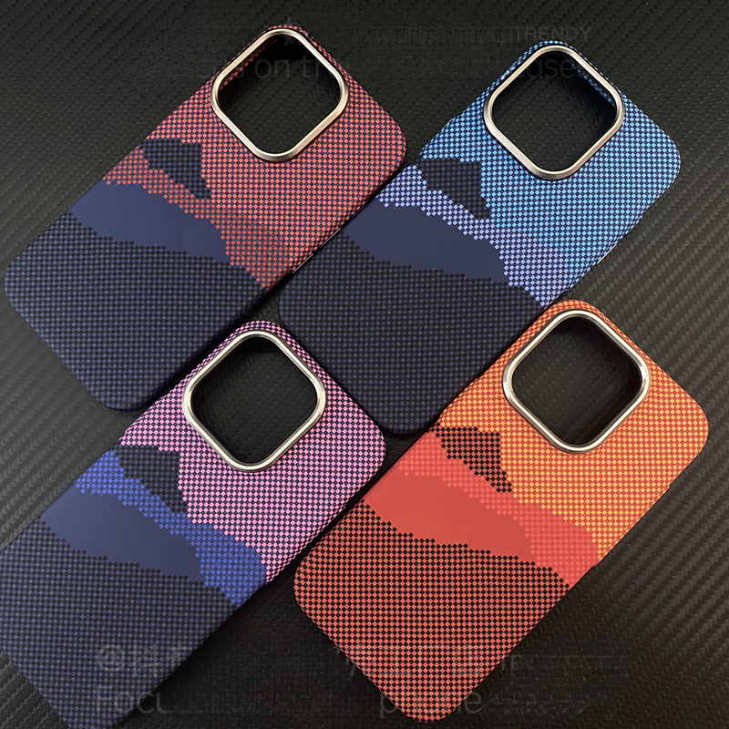 凯夫拉纹高级感磁吸苹果15promax手机壳14pro/保护套iphone13防摔