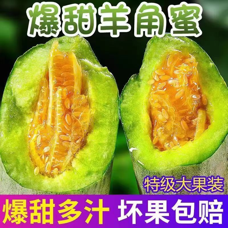 蜜瓜脆瓜羊角蜜脆甜甜瓜水果应季水果头茬香瓜山东新鲜羊角蜜甜瓜