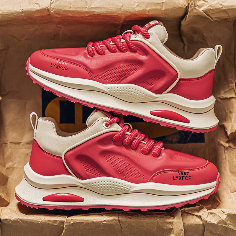 男鞋2025春季新款低帮软底透气鞋子男拼色百搭男士潮流休闲运动鞋