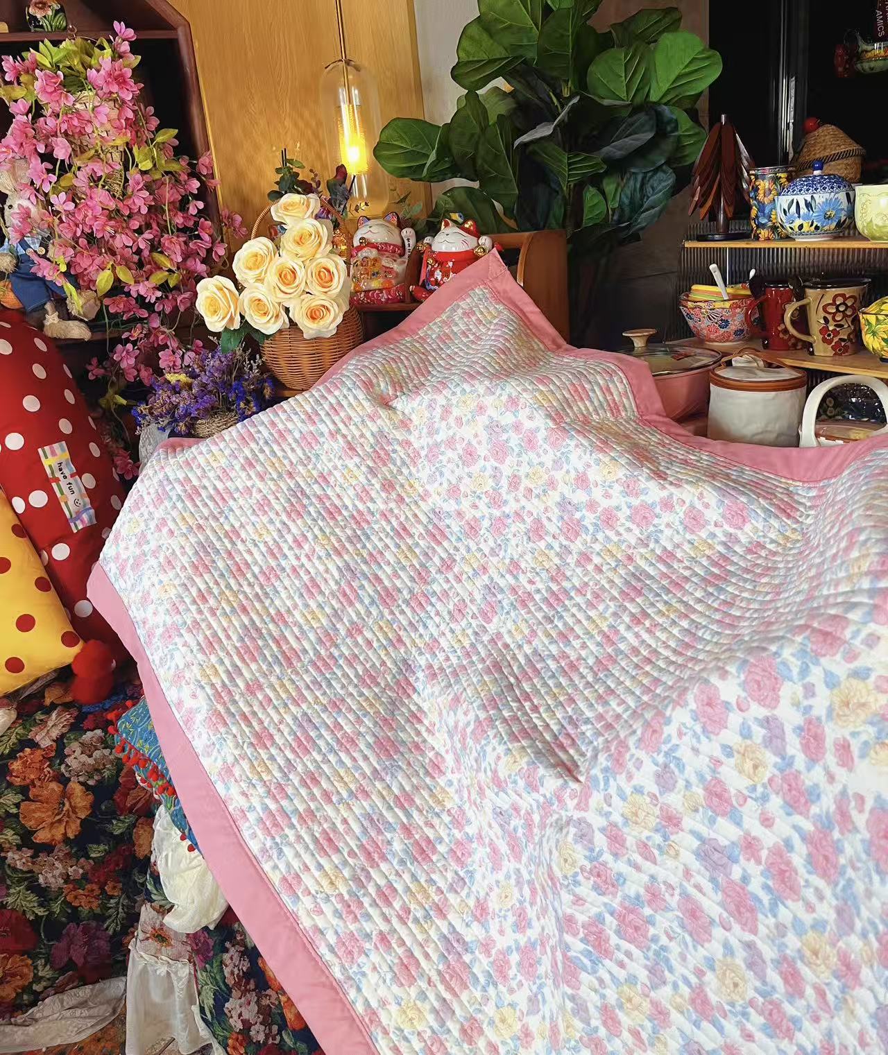 90*220沙发巾春天里同款单人榻榻米床单水洗棉四季通用多功能