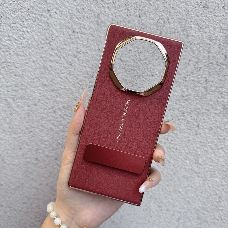 适用华为MateX6手机壳mateXT旋转支架电镀超薄素皮壳x5/x3典藏版