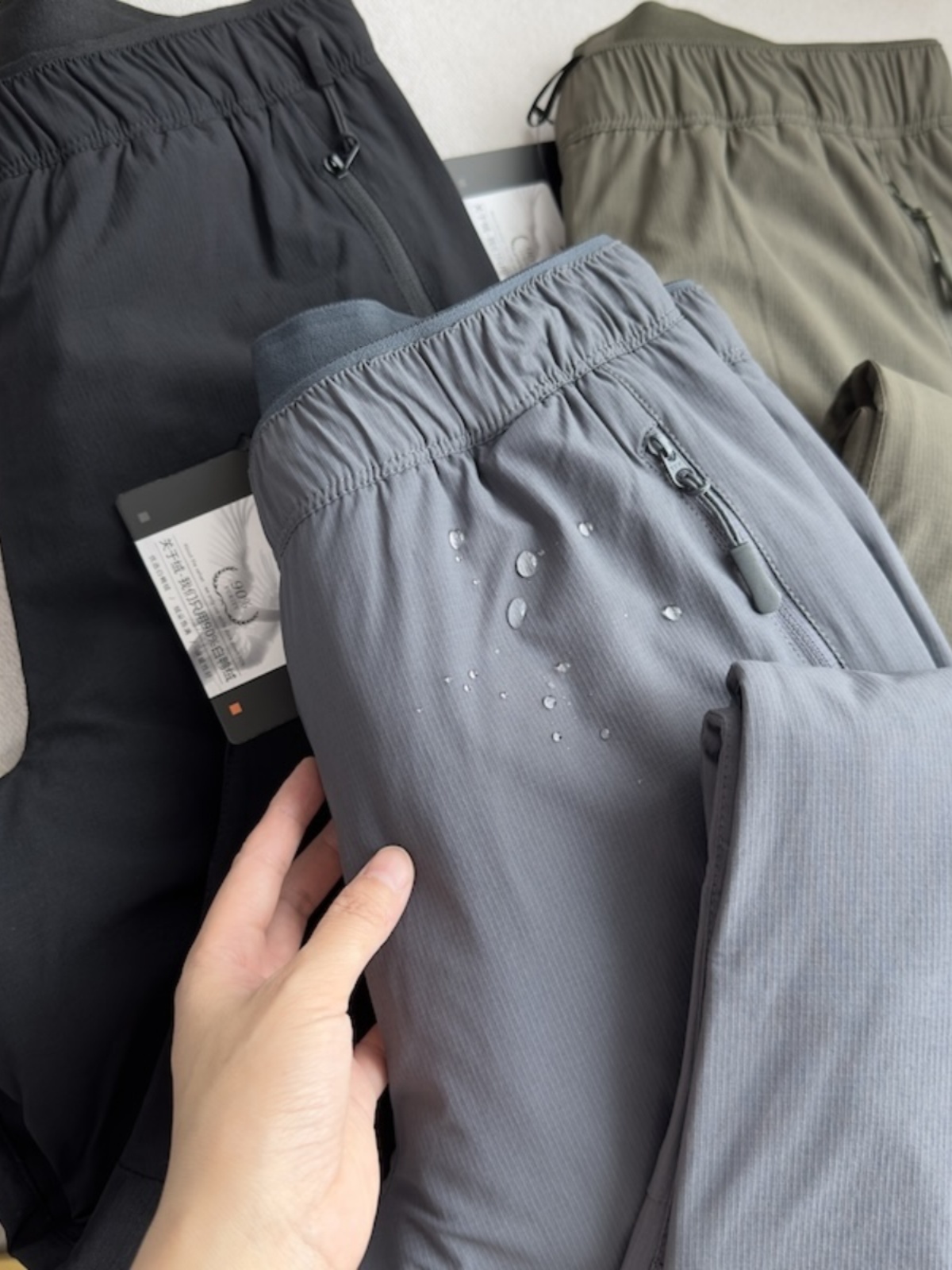 特大码300斤户外防风防水90白鸭绒秋冬男士保暖直筒休闲裤羽绒裤2