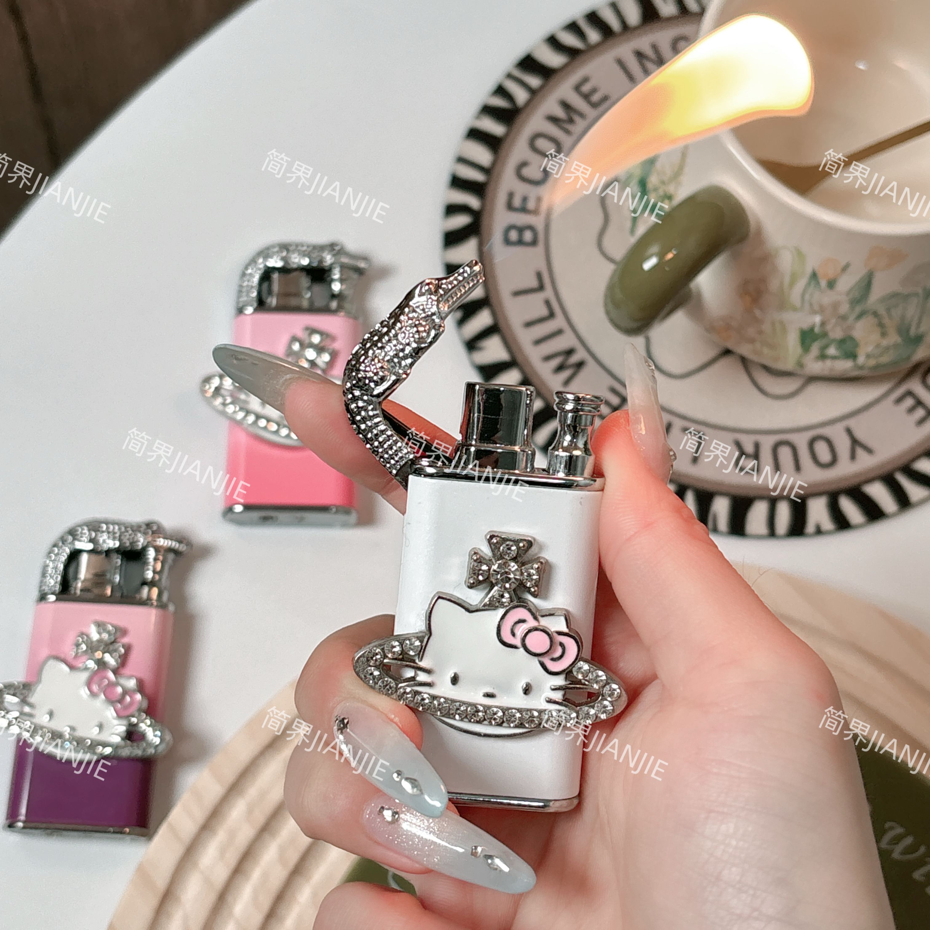 【简界原创手作】可爱精致轻奢蝴蝶高级打火机高颜值手作送女友礼物