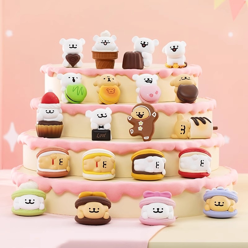 玩乐主义线条小狗甜品屋系列小狗头盲盒手办公仔盲袋生日新年礼物