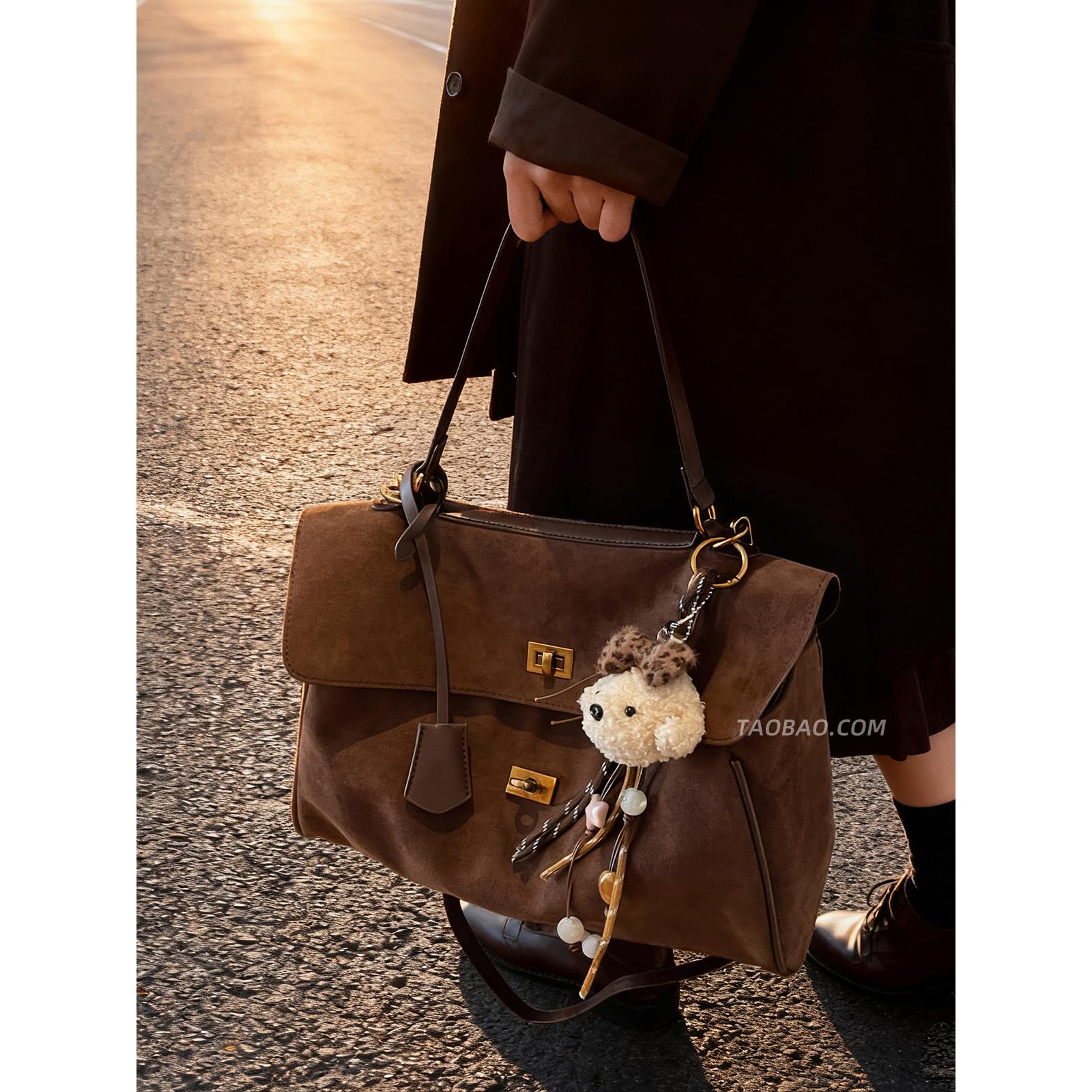 通勤覆古磨砂包包2025新款时尚大容量单肩斜挎包高级感女士手提包