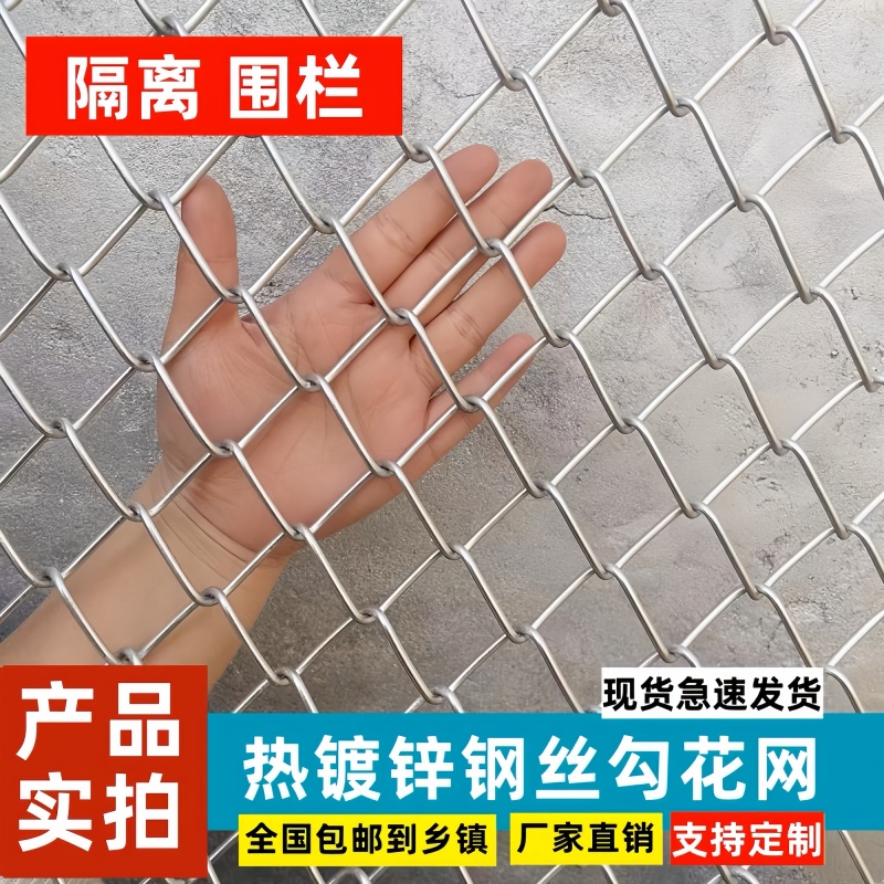防锈镀锌铁丝网钢丝网户外围护栏网家用养殖牛羊拦鸡网菜园勾花网