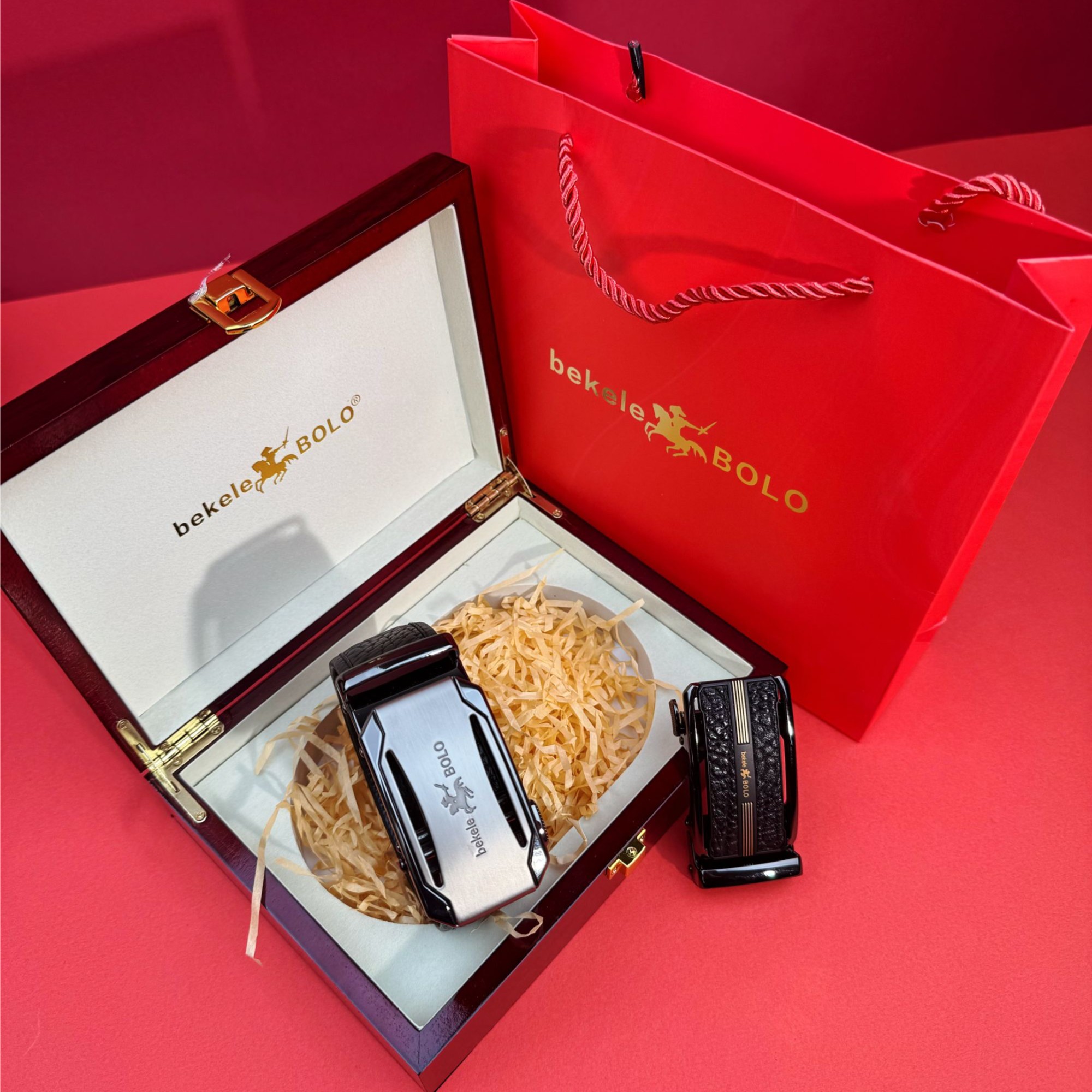 【男士礼物】比格尔保罗头层牛皮带男士真皮野牛纹腰带百搭高端礼物