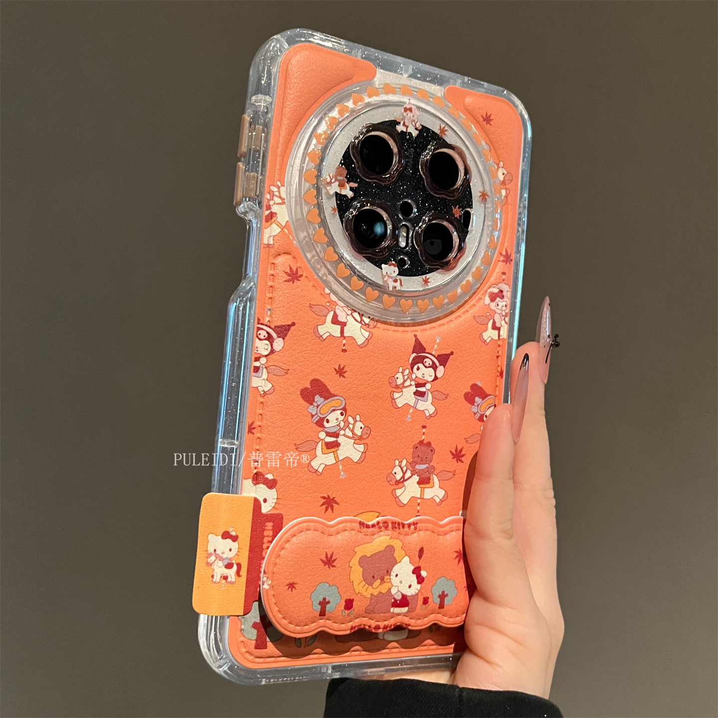 皮纹气囊防摔适用华为mate70pro+手机壳卡通可爱mate60pro小众