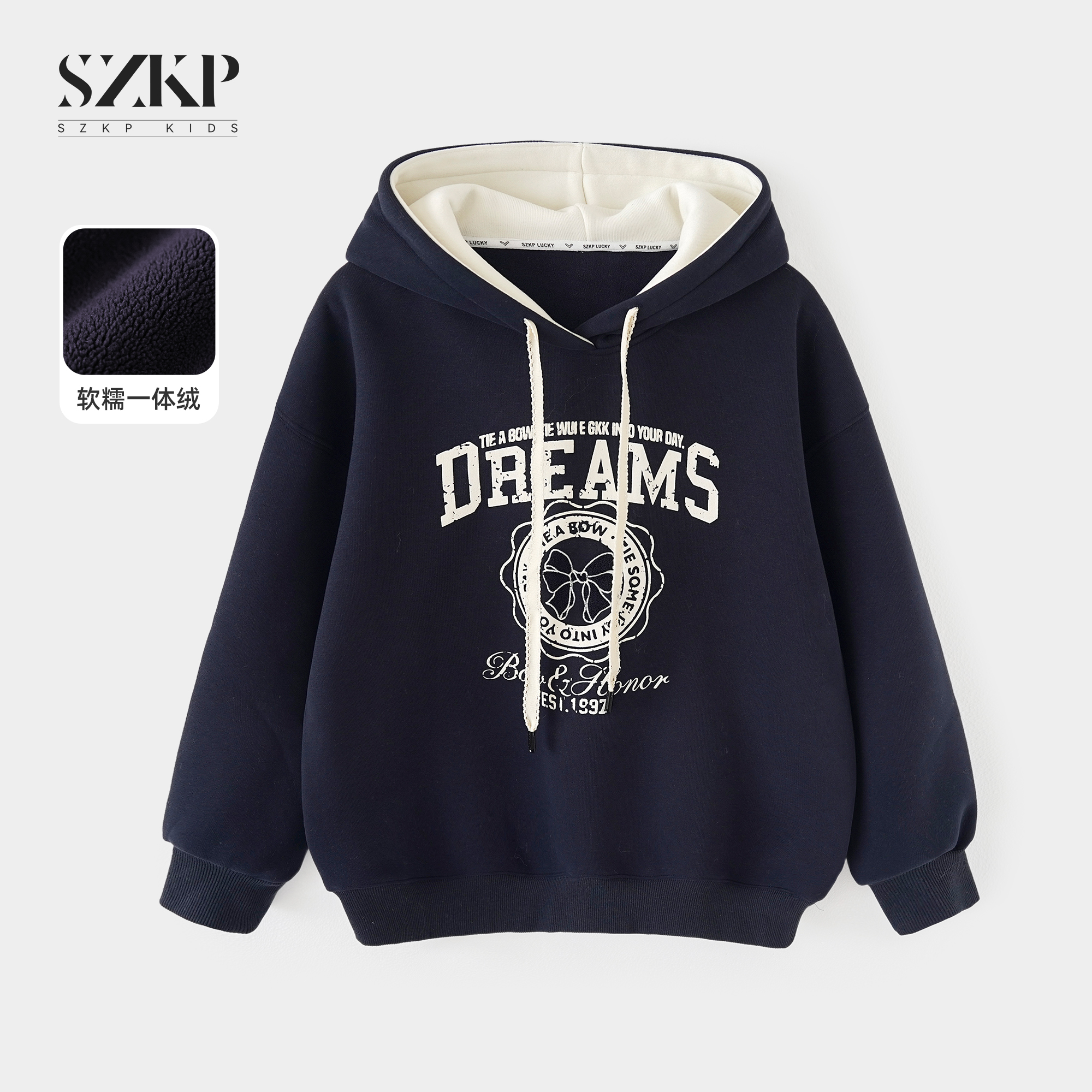 SZKP冬季新款女童装保暖上衣中大童休闲儿童加厚卫衣YNYD556596