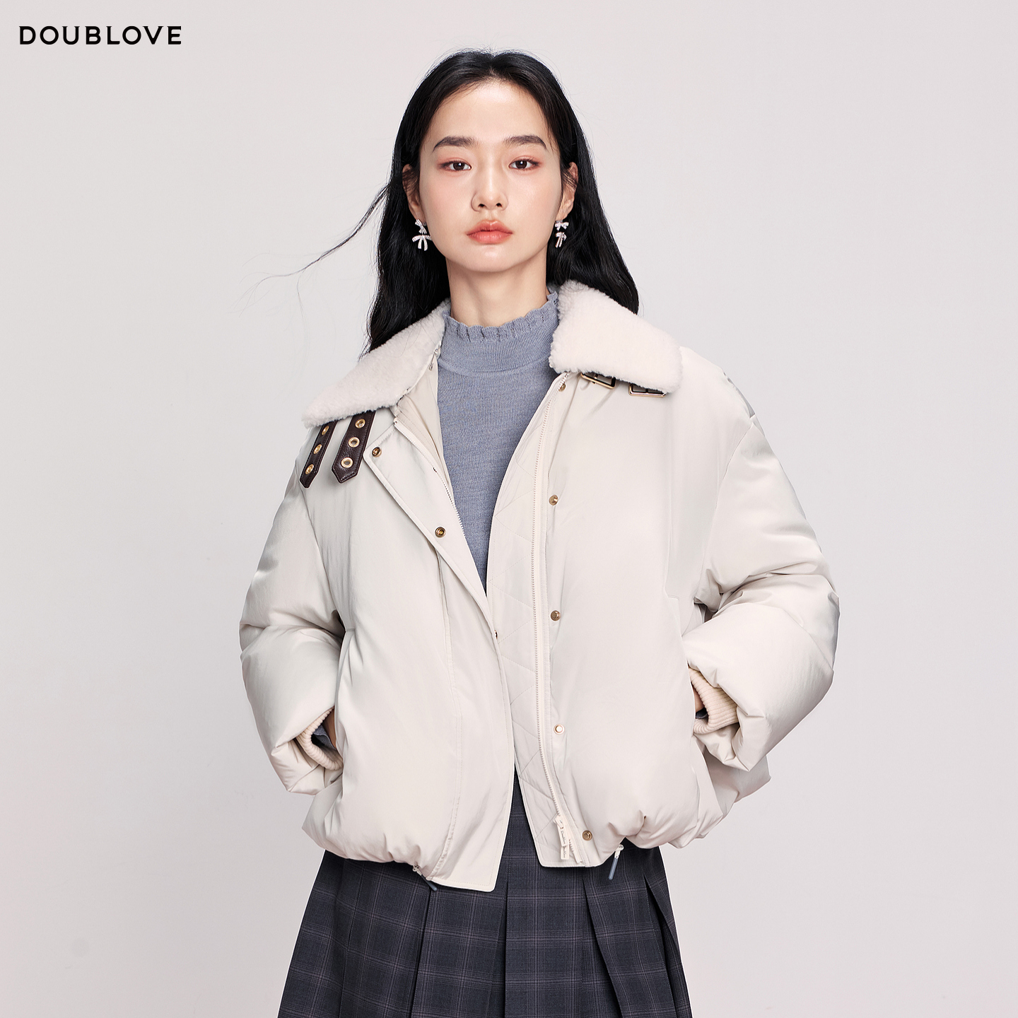 【气球羽绒服】轻户外三醋酸外套白鸭绒DOUBLOVE贝爱2025冬季新款