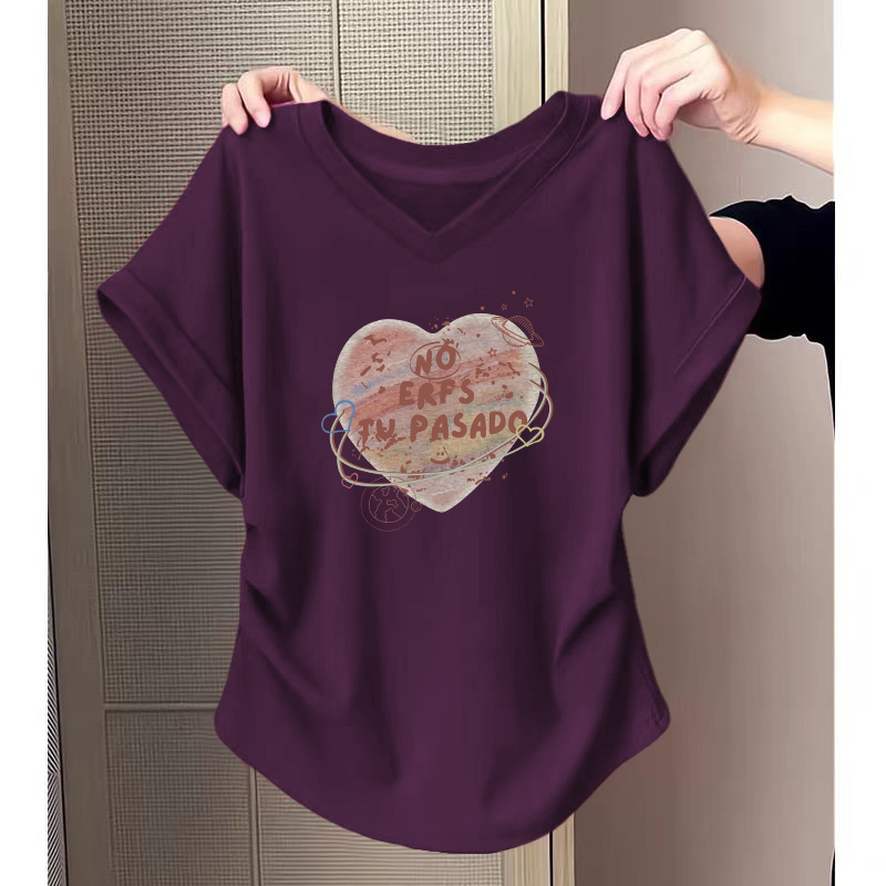 大码胖mm不规则圆弧下摆抽褶短袖T恤女士夏季小个子修身显瘦上衣