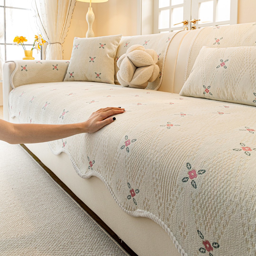 雪尼尔沙发垫2025新款异形四季通用高级感直排沙发坐垫防滑盖布巾