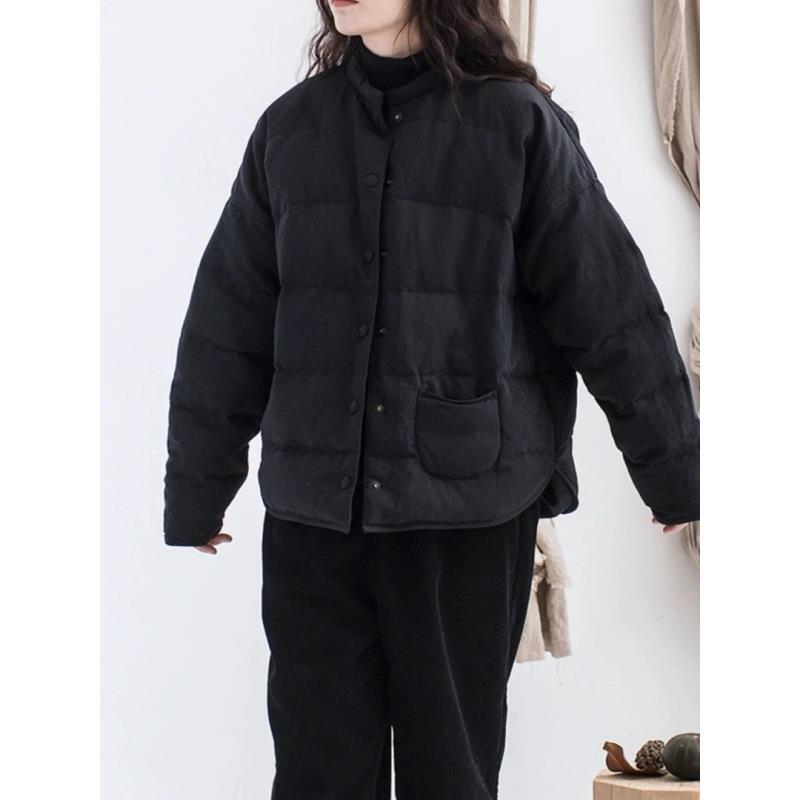 2024冬季新款防泼水轻便保暖大朵白鹅绒羽绒服外套23359