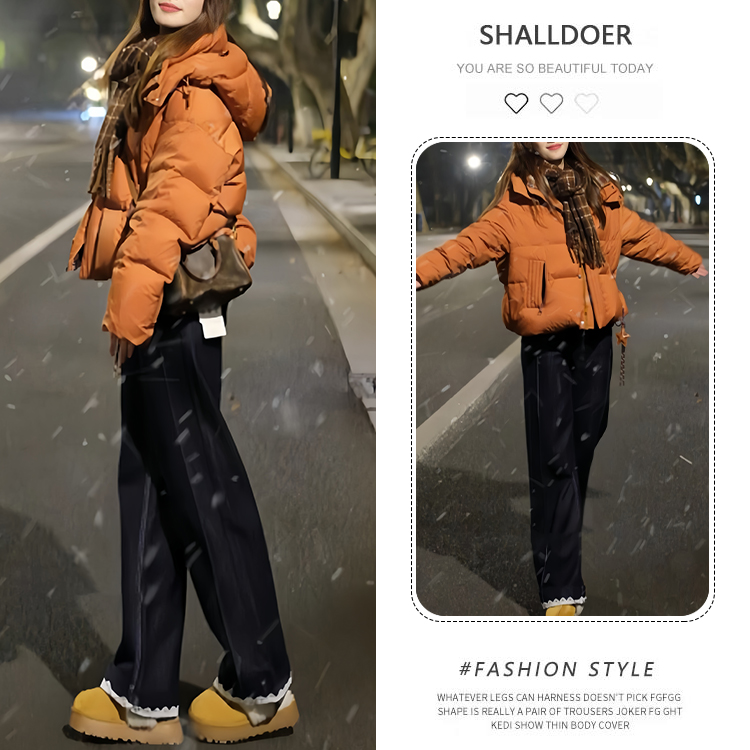 韩版时尚高级感纯色百搭棉服女2025冬季新款小众洋气翻领显瘦外套