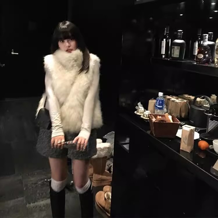 立领网红无袖秋冬质感保暖冬季小个子坎肩短款马甲外套女