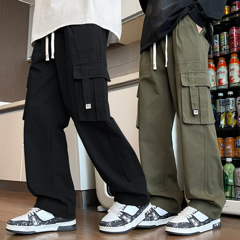 男童春秋款裤子2025新款秋冬款青少年工装裤纯棉加绒中大童长裤