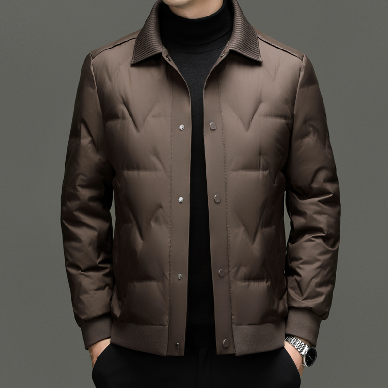 【专柜轻奢】新款冬季新款时尚保暖羽绒服男士翻领百搭休闲防寒外套